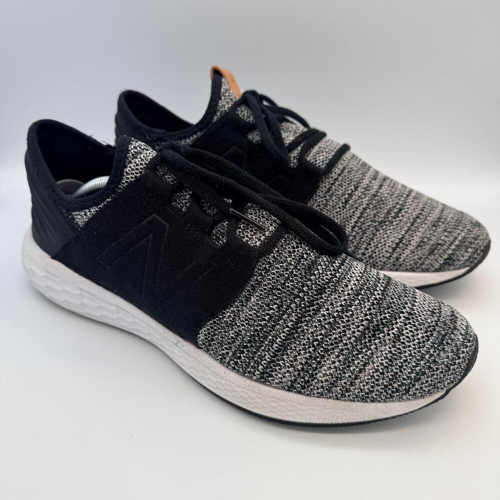New Balance Men Sneakers 10.5 Fresh Foam Cruz V2 Gray Black Speckled Knit Shoes